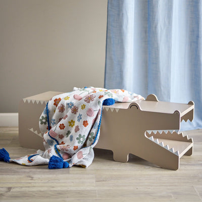Kinderbank mit Stauraum im Krokodil-Design "Arnie"