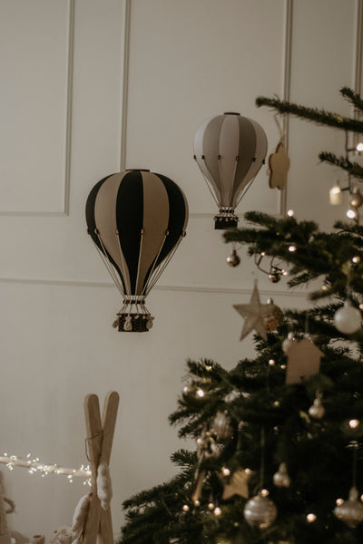 Heißluftballon “Dunkelbeige / Dunkelgrün“ M