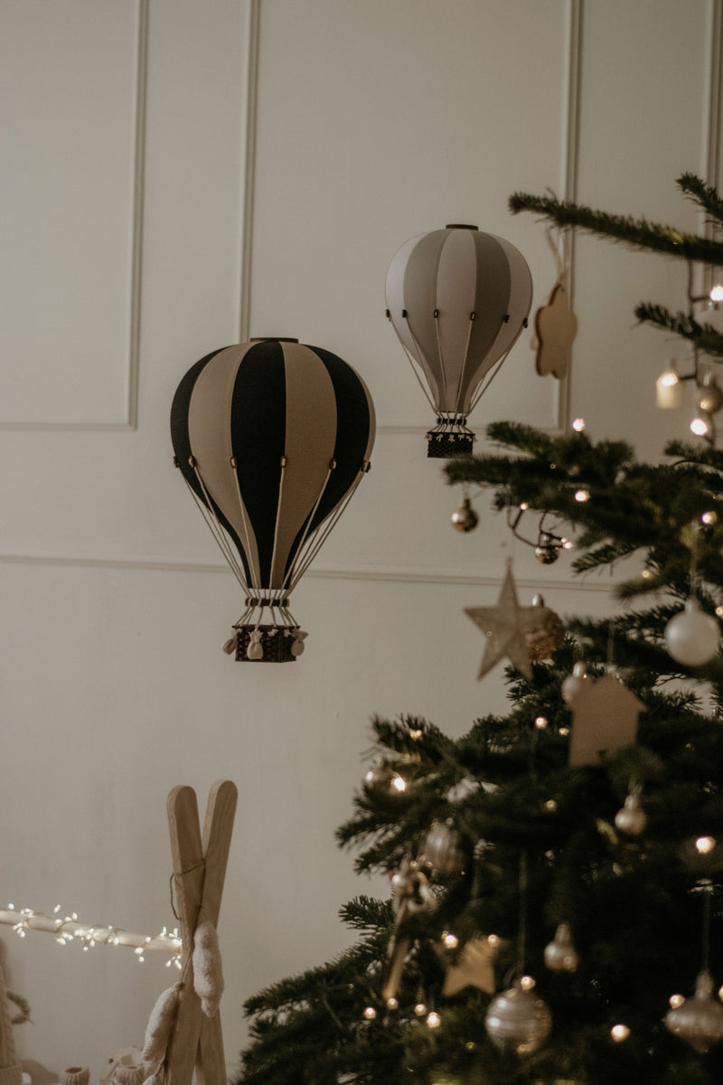 Heißluftballon “Dunkelbeige / Dunkelgrün“ M