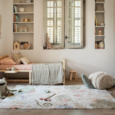 Waschbarer Baumwollteppich "Botanic Fantasy" 140 x 200 cm