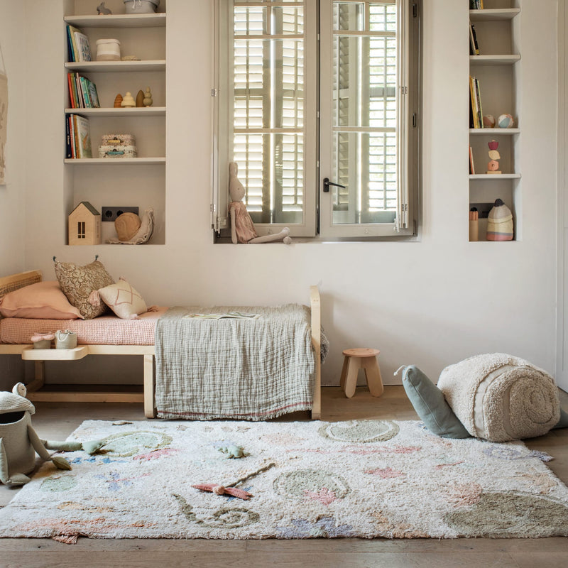 Waschbarer Baumwollteppich "Botanic Fantasy" 140 x 200 cm