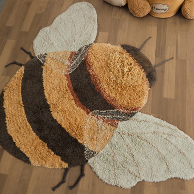 Waschbarer Baumwollteppich “Bee” 115 x 150 cm