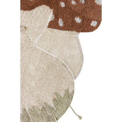 Waschbarer Baumwollteppich “Boletus” 120 x 120 cm