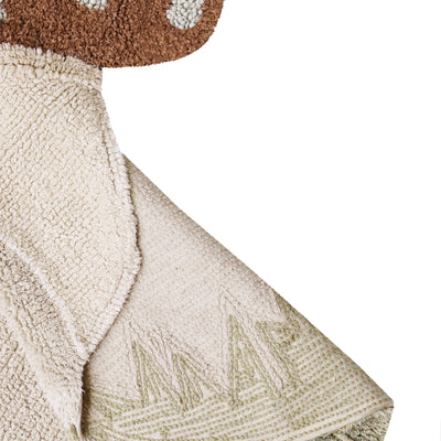 Waschbarer Baumwollteppich “Boletus” 120 x 120 cm