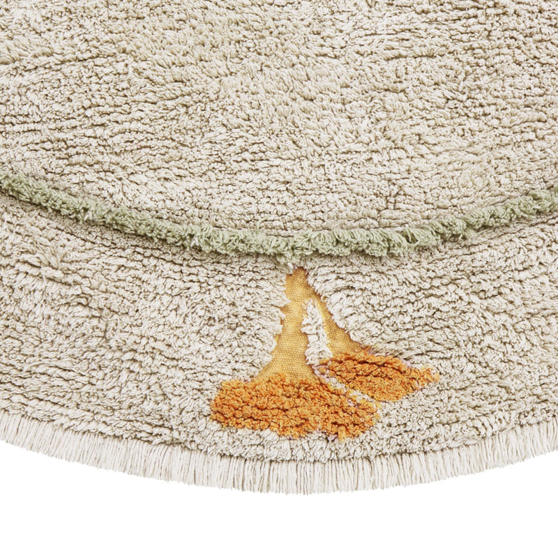 Waschbarer Baumwollteppich “Chanterelle” Ø 140 cm
