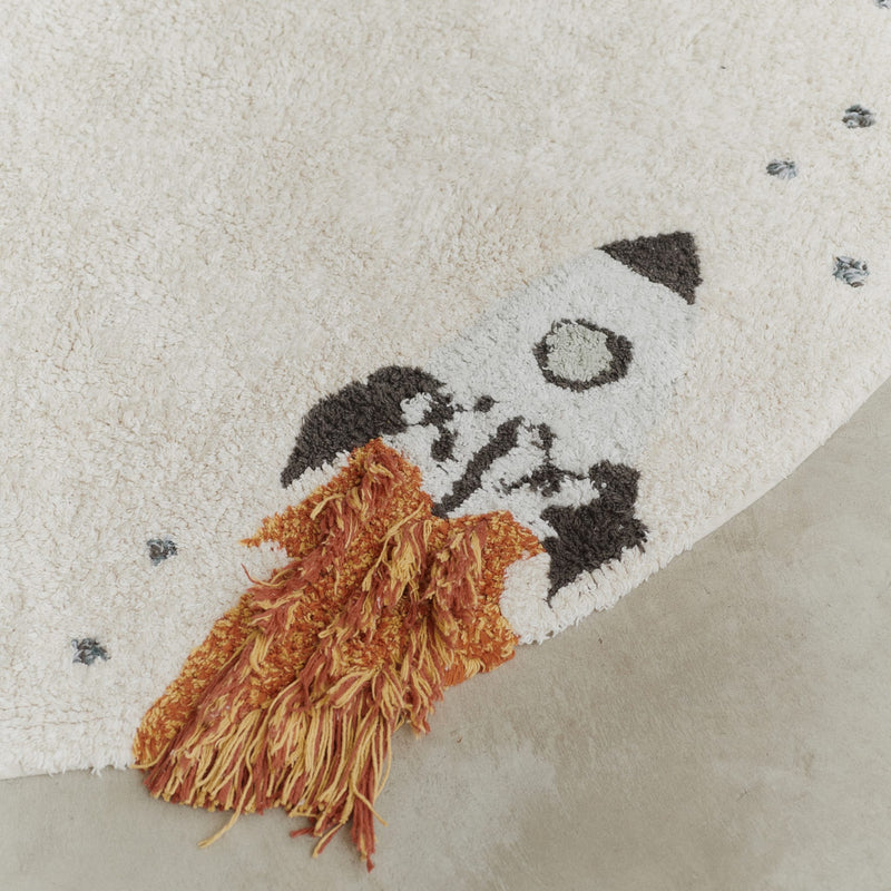 Waschbarer Spielteppich "Interstellar Journey“ 140 Ø cm