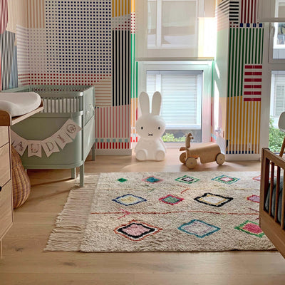 Waschbarer Baumwollteppich "Kaarol" 140 x 200 cm