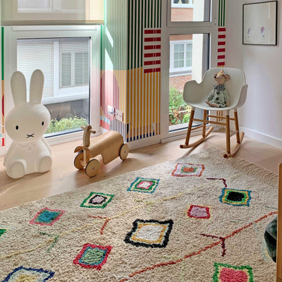 Waschbarer Baumwollteppich "Kaarol" 140 x 200 cm