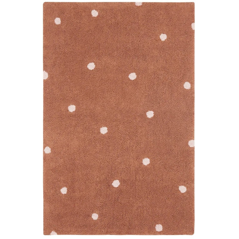 Waschbarer Baumwollteppich Mini Dot Chestnut” 100 x 150 cm