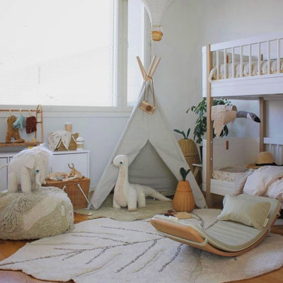 Waschbarer Baumwollteppich Blatt “Monstera Natural” 120 x 180 cm