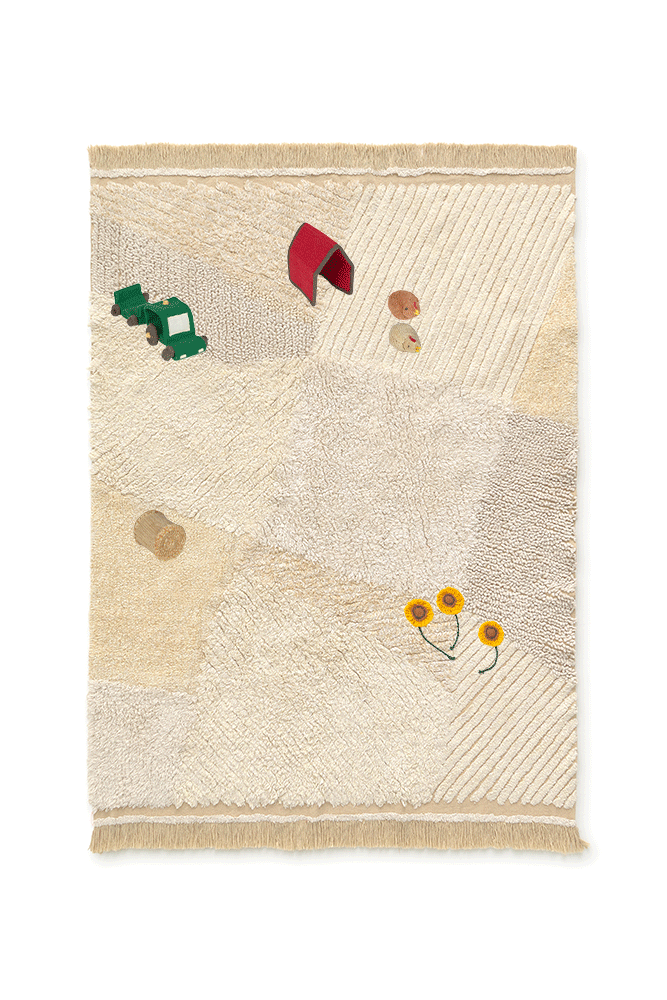 Waschbarer Spielteppich "FARM FIELDS" 120x170cm
