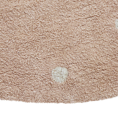 Waschbarer Baumwollteppich “Dot Rose” Ø 140 cm