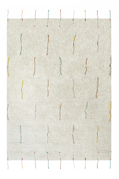 Waschbarer Baumwollteppich "Wildflowers” 120 x 160 cm