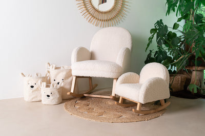 Schaukelstuhl für Kinder “Teddy Off White Natural”