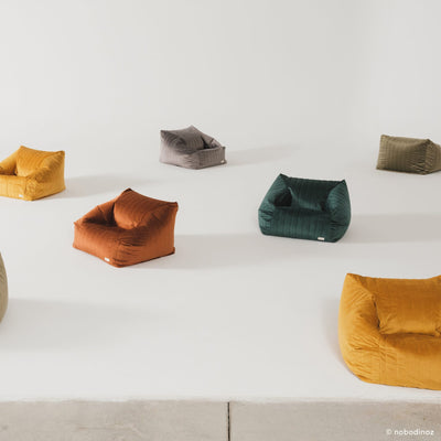 Sitzsack Sessel “Chelsea - Velvet Olive Green”