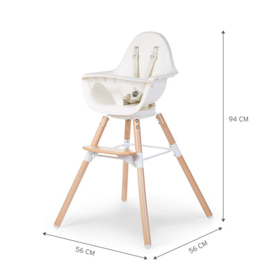 Hochstuhl für Babys & Kinder “Evolu 2 Natural White” 6 Monate - 6 Jahre