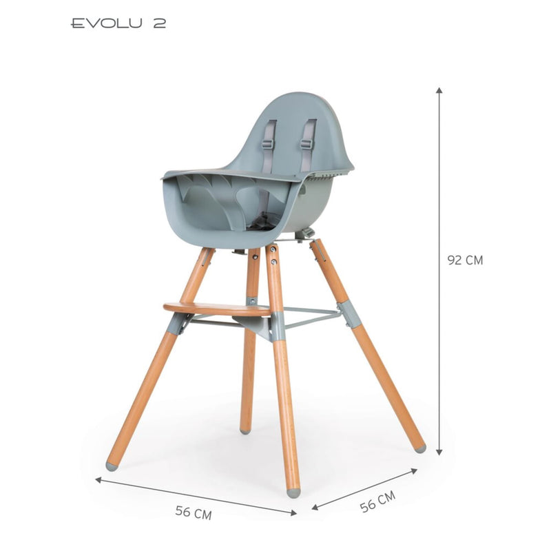 Hochstuhl für Babys & Kinder “Evolu 2 Natural Mint” 6 Monate - 6 Jahre