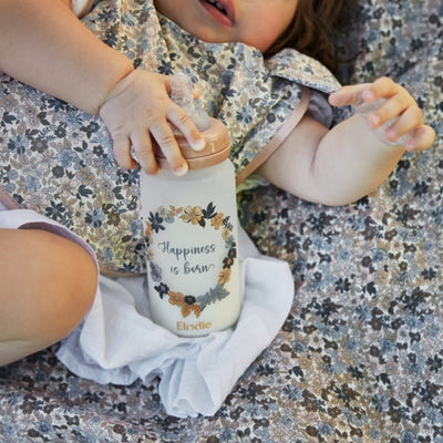 Babyflasche aus Glas "Blue Garden"