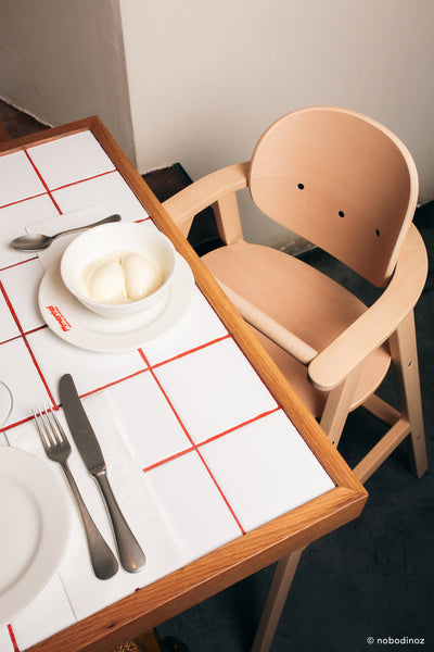 Mitwachsender Hochstuhl 3 in 1 "Growing Green / beech wood"