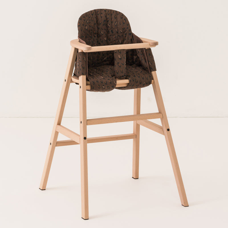 Mitwachsender Hochstuhl mit Tablett und Kissen "Growing Green / leonie brown"