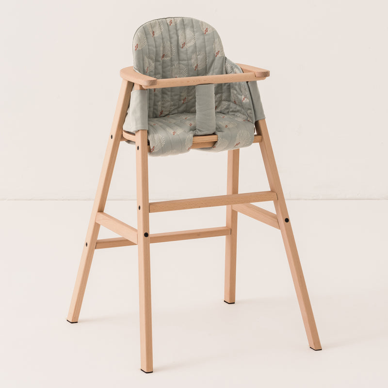 Mitwachsender Hochstuhl mit Tablett und Kissen "Growing Green / white gatsby antique green"