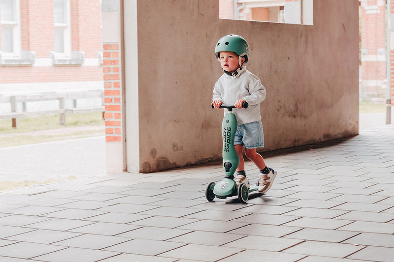 2in1 Kinderroller und Laufrad “Highwaykick 1“- forest