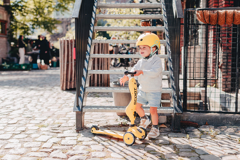 2in1 Kinderroller und Laufrad “Highwaykick 1“ - lemon