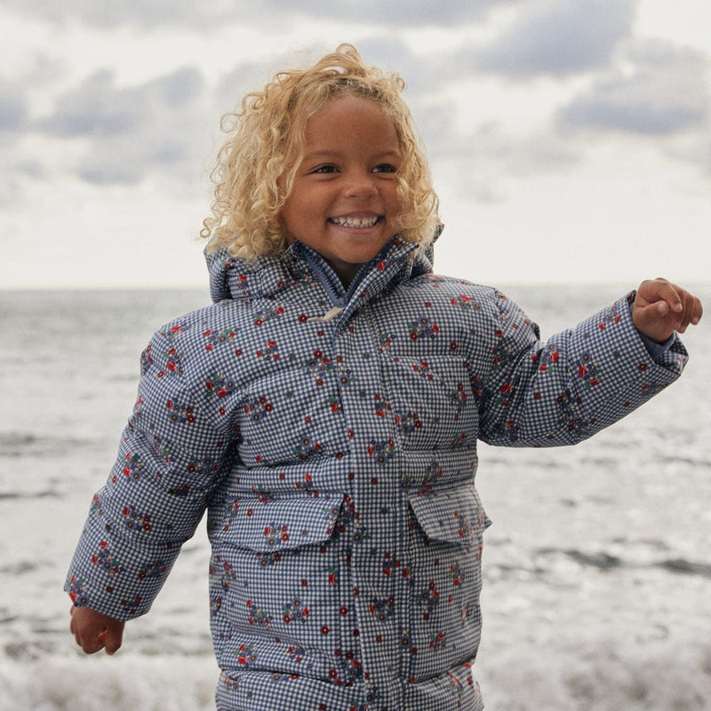 Kinder-Daunenjacke "Nutti Blossom Check"