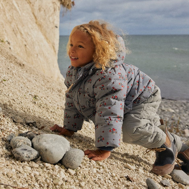 Kinder-Daunenjacke "Nutti Blossom Check"