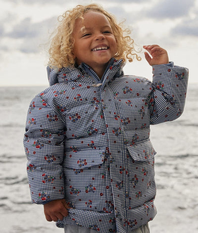 Kinder-Daunenjacke "Nutti Blossom Check"