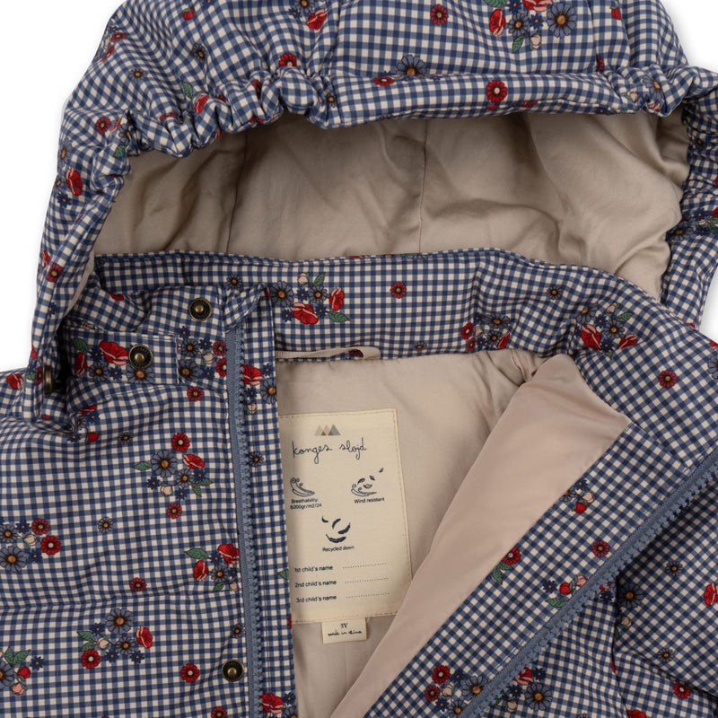 Kinder-Daunenjacke "Nutti Blossom Check"