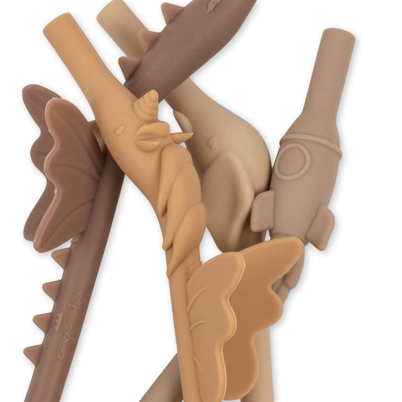 Silikon-Strohhalme für Kinder “Hortensia Mix” 4er Pack