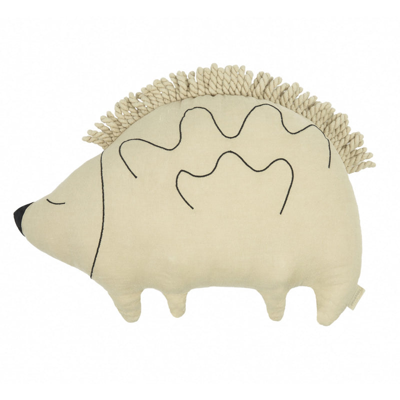 Dekokissen "L1N0 En Lin Français Lavé - Enzo The Hedgehog green tea"