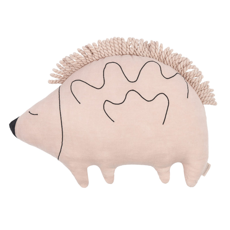 Dekokissen "L1N0 En Lin Français Lavé - Enzo The Hedgehog mauve pink"