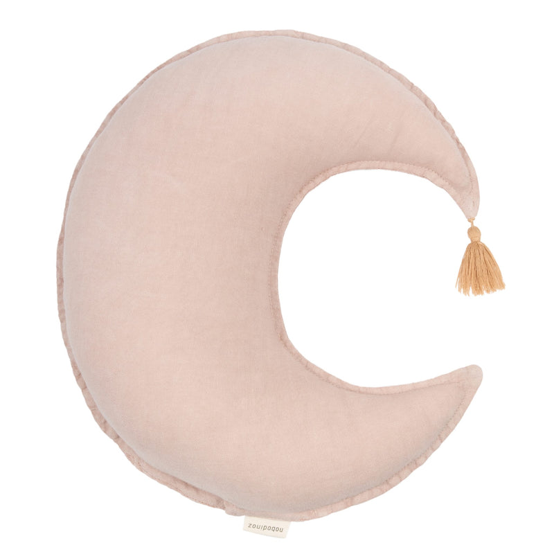 Mondkissen aus französischem Leinen “L1N0 mauve pink"