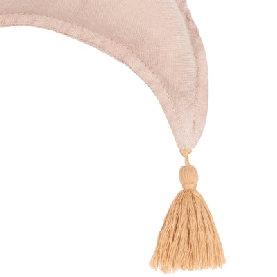 Mondkissen aus französischem Leinen “L1N0 mauve pink"
