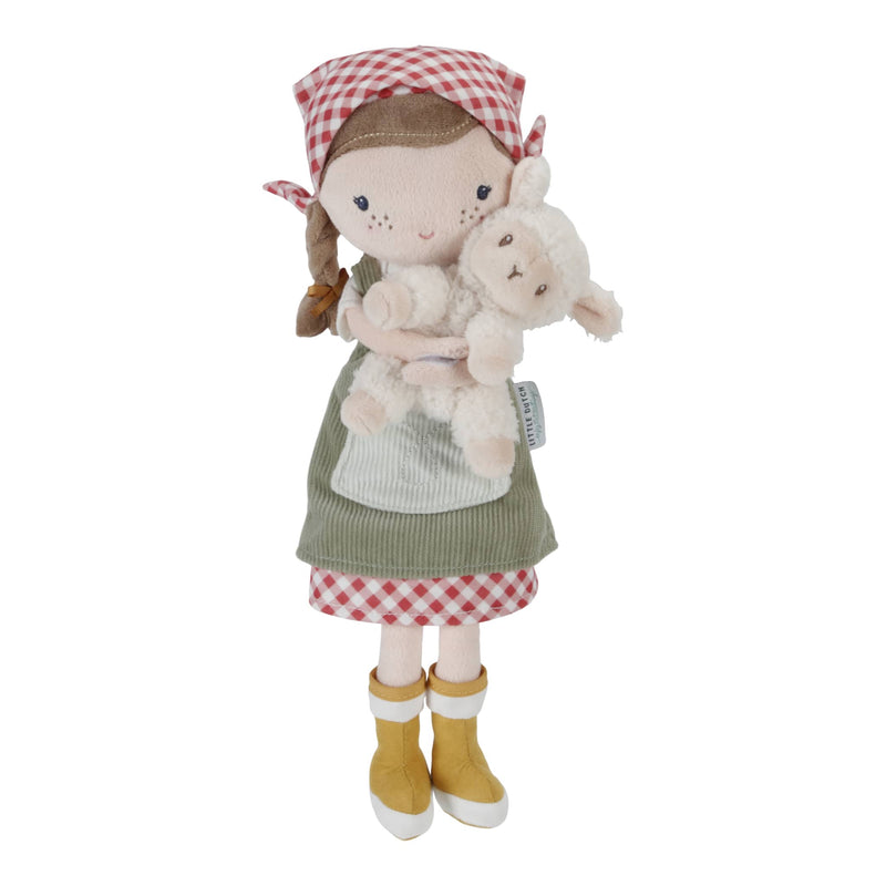 Kuschelpuppe “Farmer Rosa mit Schaf“