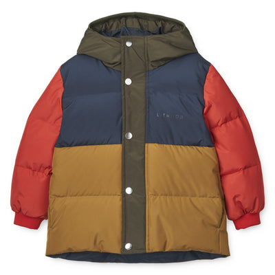 Puffer-Kinderjacke "Palle Army Brown Multi Mix"