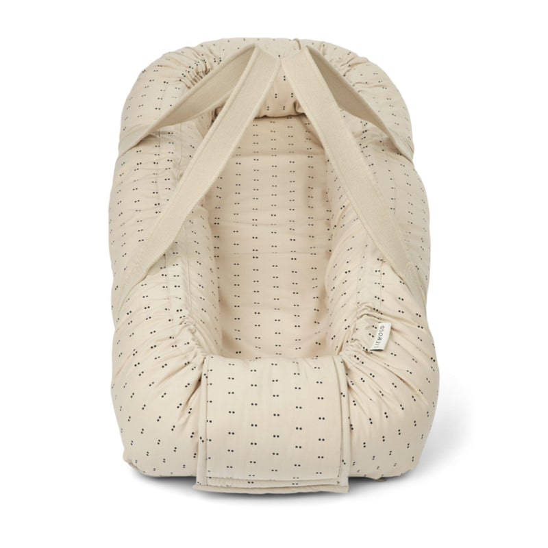 Tragbares Babynest “Gro Double dot / Sllver lining”