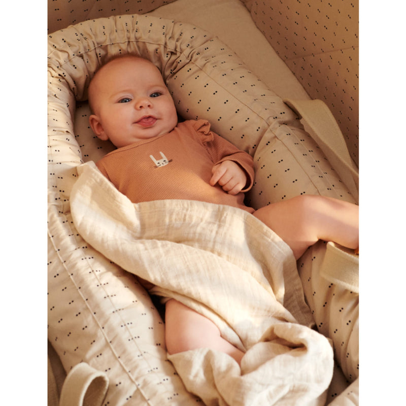 Tragbares Babynest “Gro Double dot / Sllver lining”