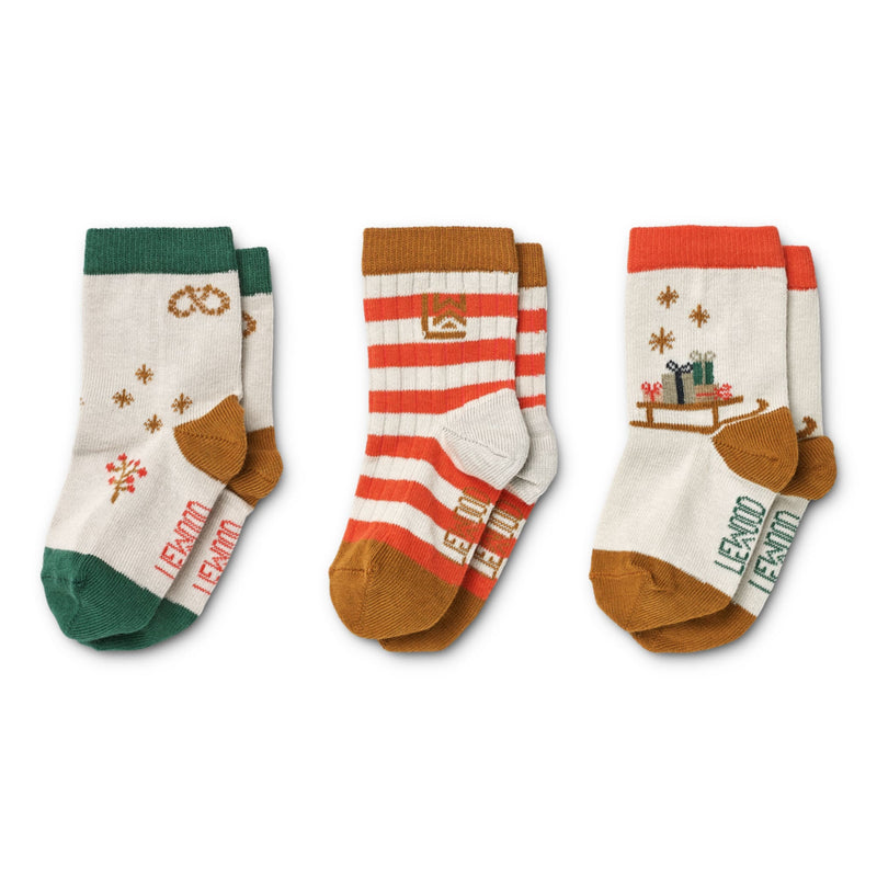 Kinder-Socken “Silas Holiday Sandy Mix” 3er Pack