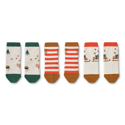 Kinder-Socken “Silas Holiday Sandy Mix” 3er Pack