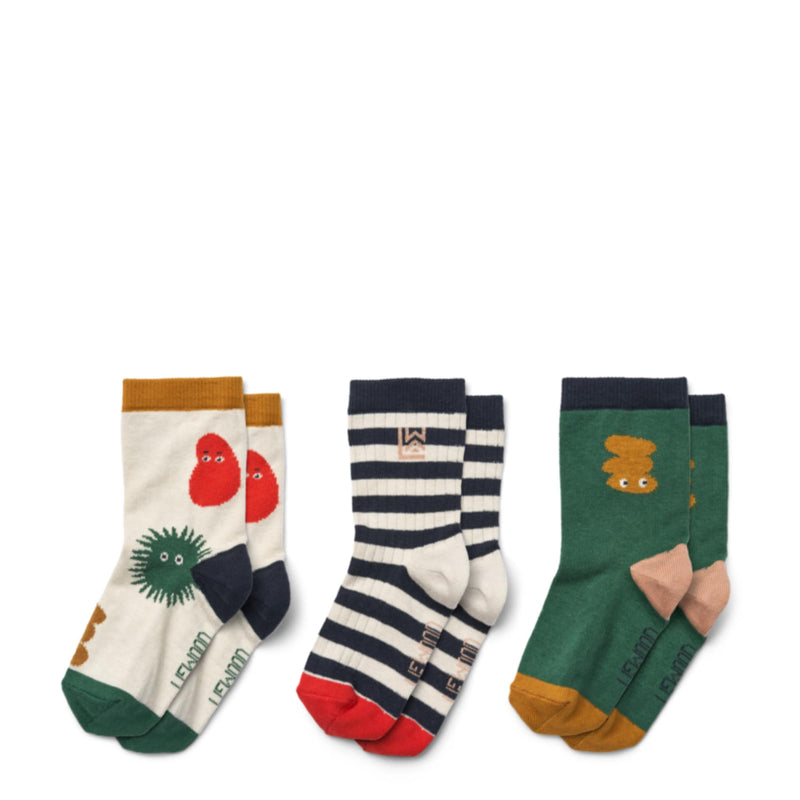 Kinder-Socken “Silas The liewood gang / Sandy mix” 3er Pack