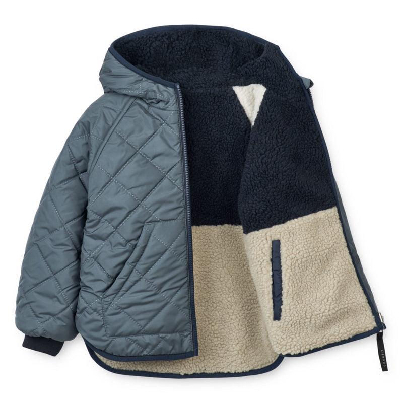 Wendbare Kinder-Jacke “Jackson Whale Blue Multi Mix”