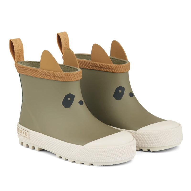 Kinder-Regenstiefel "Tekla Panda / Khaki mix"