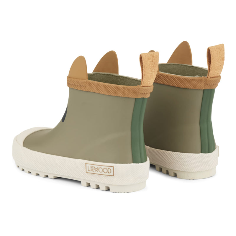 Kinder-Regenstiefel "Tekla Panda / Khaki mix"