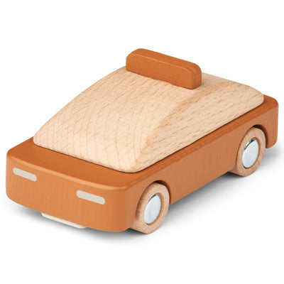 Holz-Spielzeugauto "Village Taxi Mustard"