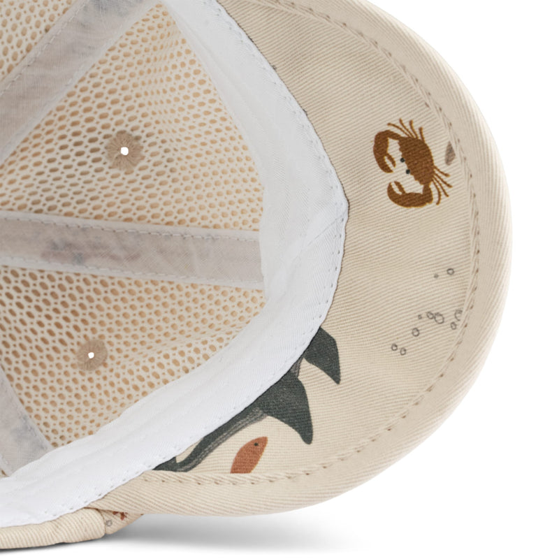 Baby-Sonnenkappe "Tone Sea Creature / Sandy"