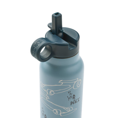 Wasserflasche "Falk Race cars / Beach blue"