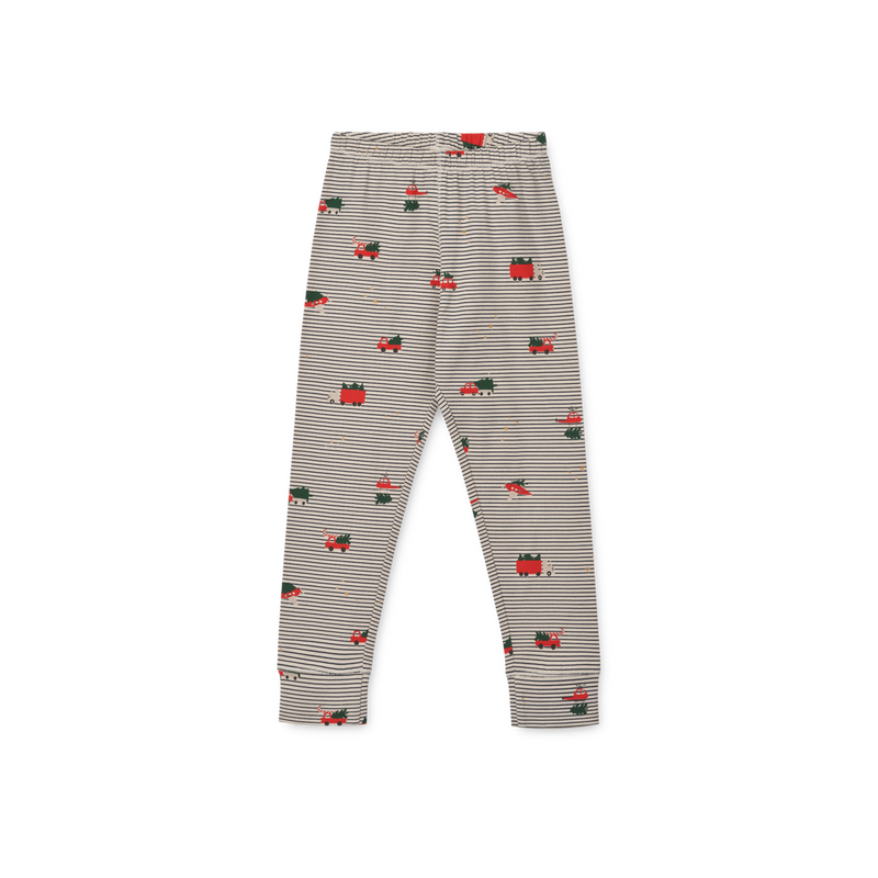 Kinder-Schlafanzug "Wilhelm Holiday vehicle / Stripe navy"